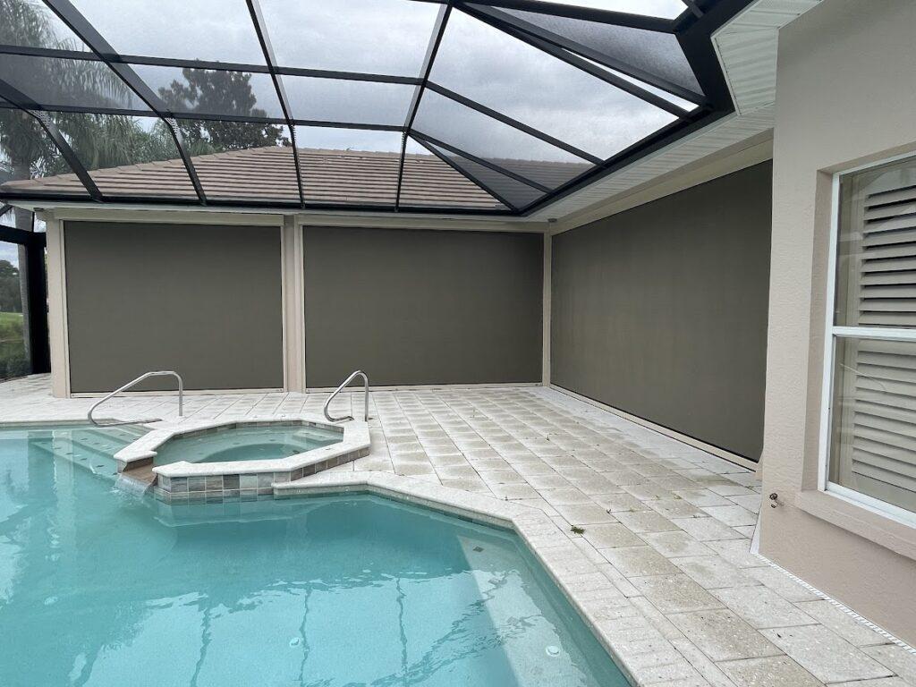 Custom hurricane screen fabric and options