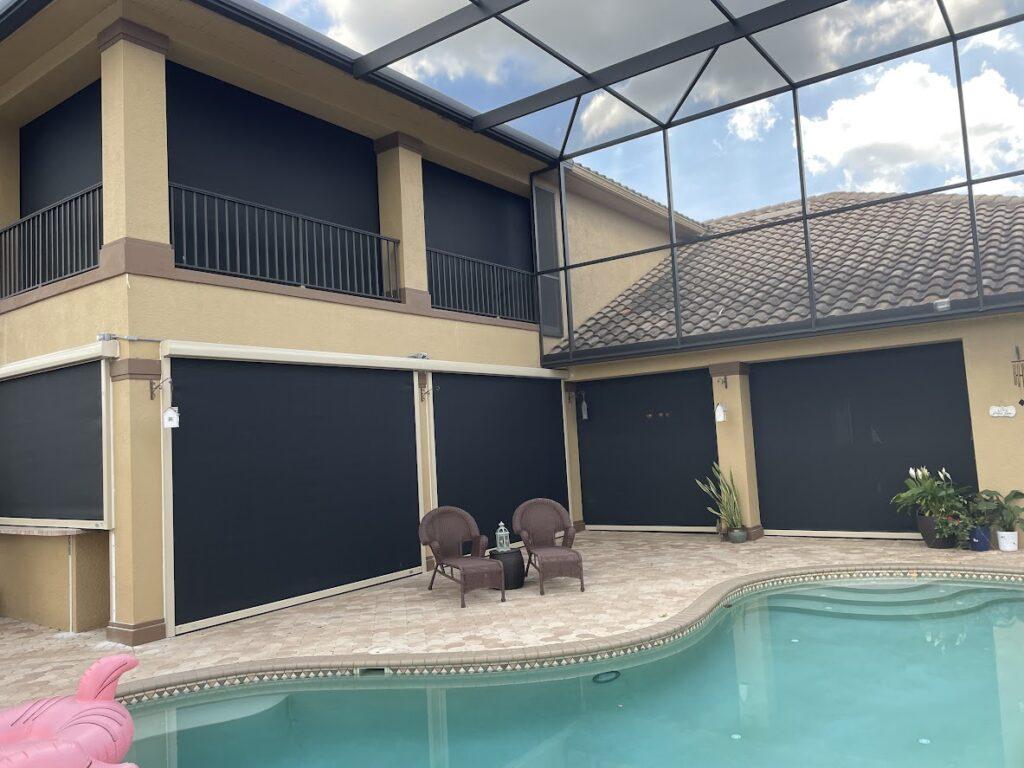 Custom hurricane screen fabric and options